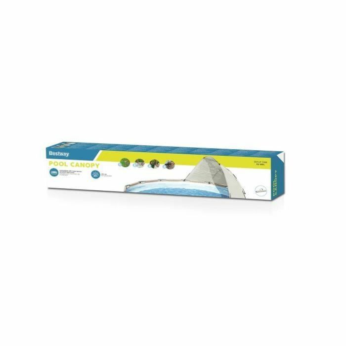 Bestway BES6941607353394 Toldo de piscina redondo, para diámetros entre 305 cm y 549 cm, Gris 4 Bestway BES6941607353394 Toldo de piscina redondo, para diámetros entre 305 cm y 549 cm, Gris 4