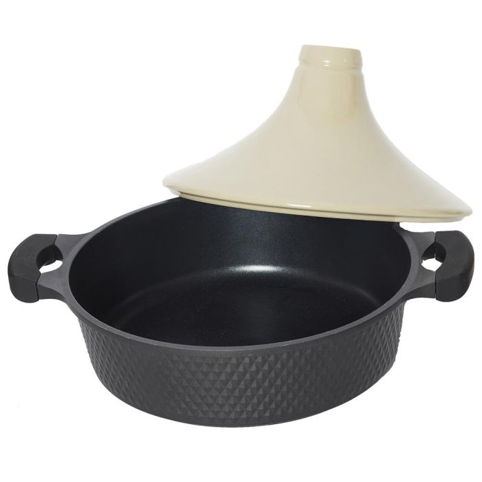 Cook Concept Tajín Inducción Mirage Aluminio Antiadherente con Tapa Cerámica Diámetro 28 cm 5