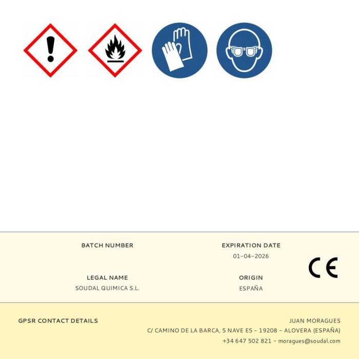 Soudal Espuma de poliuretano autoexpandible monocomponente proyectable 700 ml con boquilla aplicadora 1