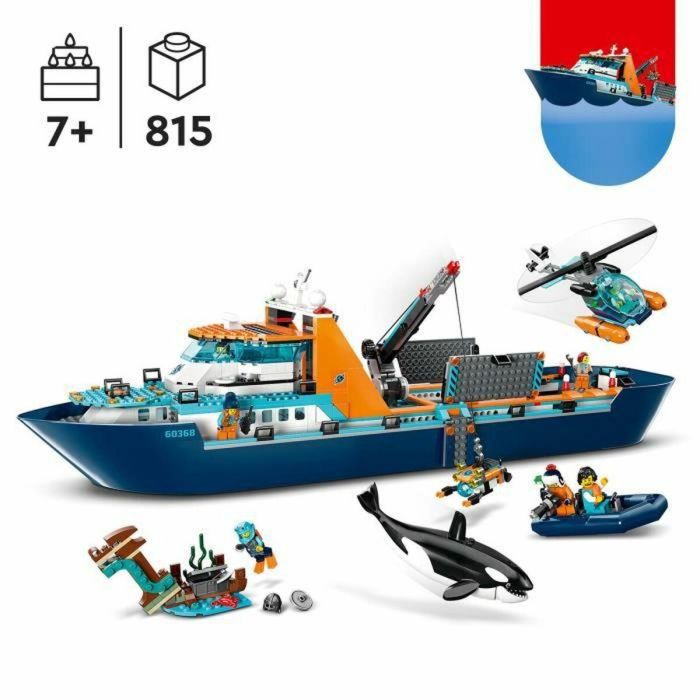 LEGO CITY 60368 The Arctic Exploration Ship, gran juguete de bote flotante, regalo para niños 5