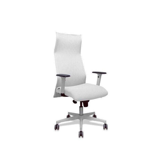 Sillon Piqueras Y Crespo Sahuco Direccion Uso Intensivo (8H) Brazos Blancos Regulables Mecanismo Sincro Respaldo Malla Blanca Transpirable Y Asiento Tapizado Bali Blanco