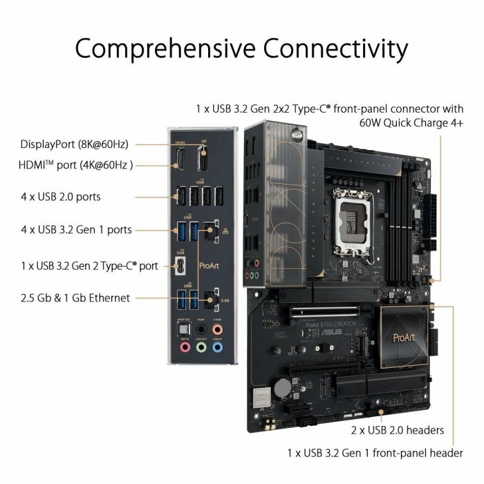 ASUS PROART B760-CREATOR Intel B760 LGA 1700 ATX ASU1697102451806 Placa base 17 ASUS PROART B760-CREATOR Intel B760 LGA 1700 ATX ASU1697102451806 Placa base 17