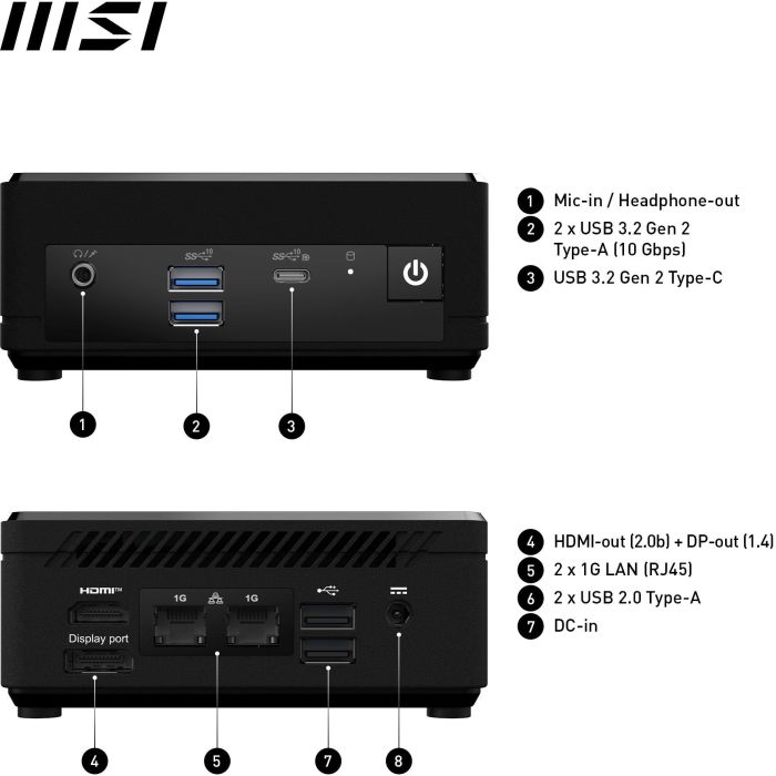 MSI Cubi N ADL-006DE Intel N200/4GB/128GB schwarz W11P 12 MSI Cubi N ADL-006DE Intel N200/4GB/128GB schwarz W11P 12