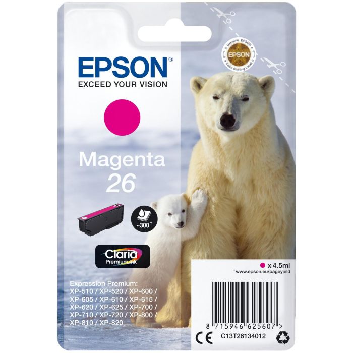 Epson Claria Premium Cartucho Magenta 26 0 Epson Claria Premium Cartucho Magenta 26 0