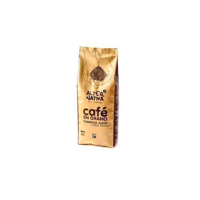 ALTERNATIVA 3 Café Grano Ecológico Tueste Natural Blend Arabica Robusta, Comercio Justo, Sabor Intenso, 1 kg