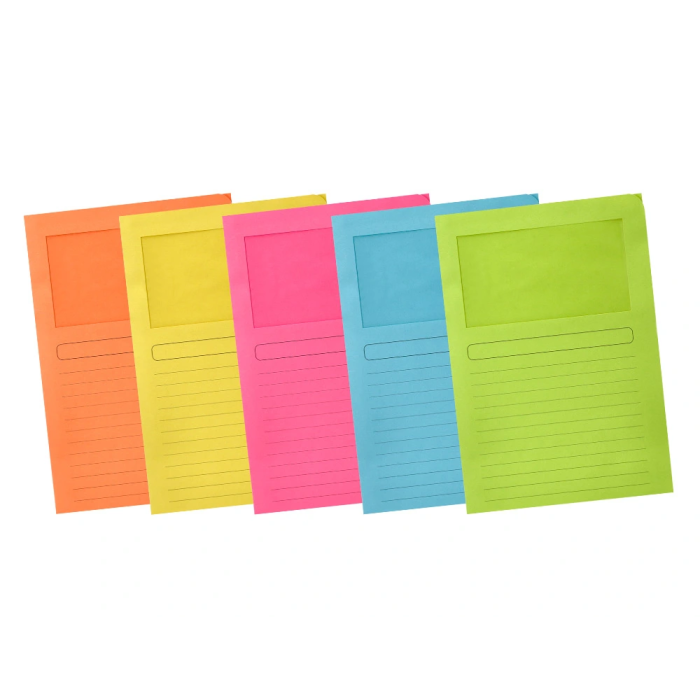 Q-connect Subcarpeta Cartulina DIN A4 Colores Surtidos con Ventana Transparente 120g/m2 Paquete de 25 Unidades 1 Q-connect Subcarpeta Cartulina DIN A4 Colores Surtidos con Ventana Transparente 120g/m2 Paquete de 25 Unidades 1