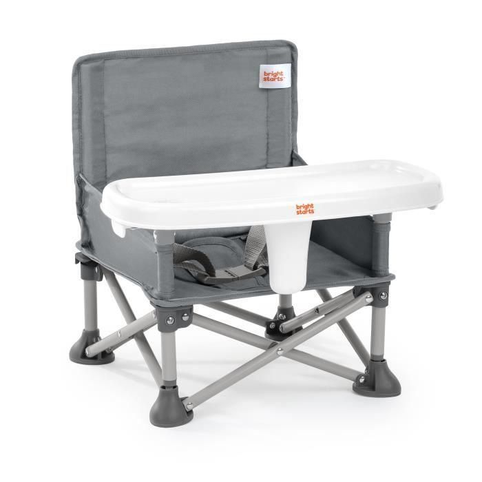 Bright Starts BRI17198 Asiento elevador Pop 'N Sit, ultracompacto, plegable, con tableta extraíble y bolsa de transporte