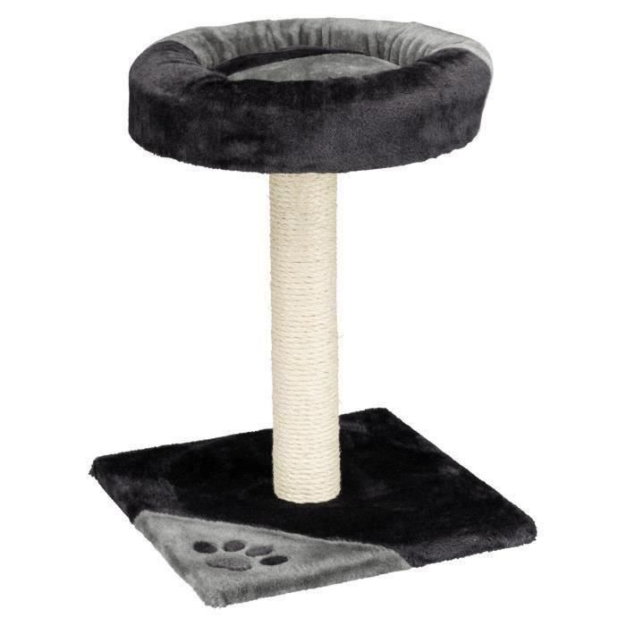 TRIXIE Tarifa Árbol de gato Altura 52 cm felpa gris y negra y sisal natural TRIXIE Tarifa Árbol de gato Altura 52 cm felpa gris y negra y sisal natural