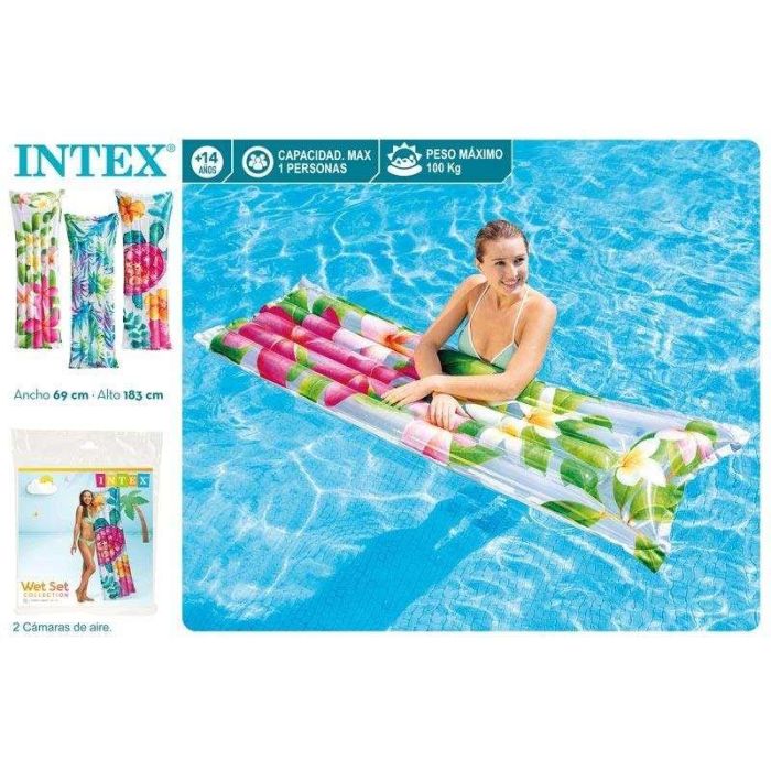Intex Colchoneta 5 tubos Fashion 183x69 cm PVC - Modelos Surtidos 3 Intex Colchoneta 5 tubos Fashion 183x69 cm PVC - Modelos Surtidos 3