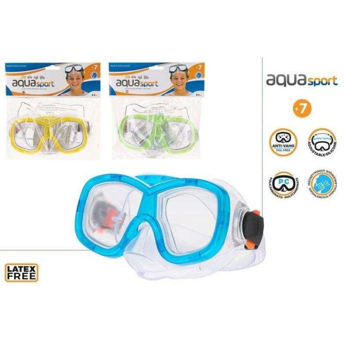 Gafa buceo policarbonato antivaho 19,5x7x20,5 cm (+ 7 años) - modelos surtidos 2 Gafa buceo policarbonato antivaho 19,5x7x20,5 cm (+ 7 años) - modelos surtidos 2