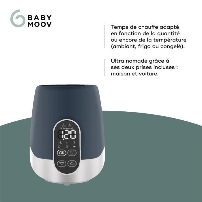 BABYMOOV Calienta biberones nómada NutriSmart para el hogar / coche - Programable 2 BABYMOOV Calienta biberones nómada NutriSmart para el hogar / coche - Programable 2