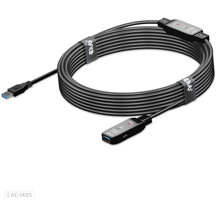 Club3D Cable de Extensión USB 3.2 Activo Tipo A Macho a Hembra 10m 5 Gbps 7