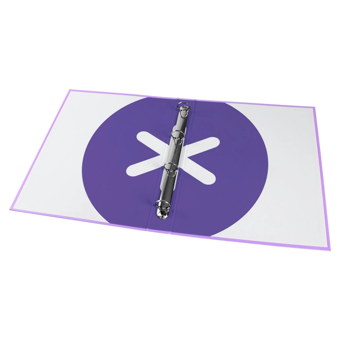 Antartik Carpeta A4 Forrada 4 Anillas 25 mm Redondas Color Lavanda 7