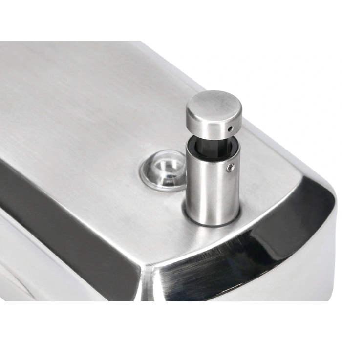 Q-connect Dispensador de Jabón Manual 800 ml Acero Inoxidable 115x56x179mm 3