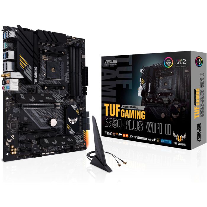 ASUS Placa Base TUF Gaming B550-PLUS WiFi II, AMD AM4, B550, DDR4, Wi-Fi 6, 2.5Gb Ethernet, ATX, Referencia 90MB19U0-M0EAY0 0 ASUS Placa Base TUF Gaming B550-PLUS WiFi II, AMD AM4, B550, DDR4, Wi-Fi 6, 2.5Gb Ethernet, ATX, Referencia 90MB19U0-M0EAY0 0