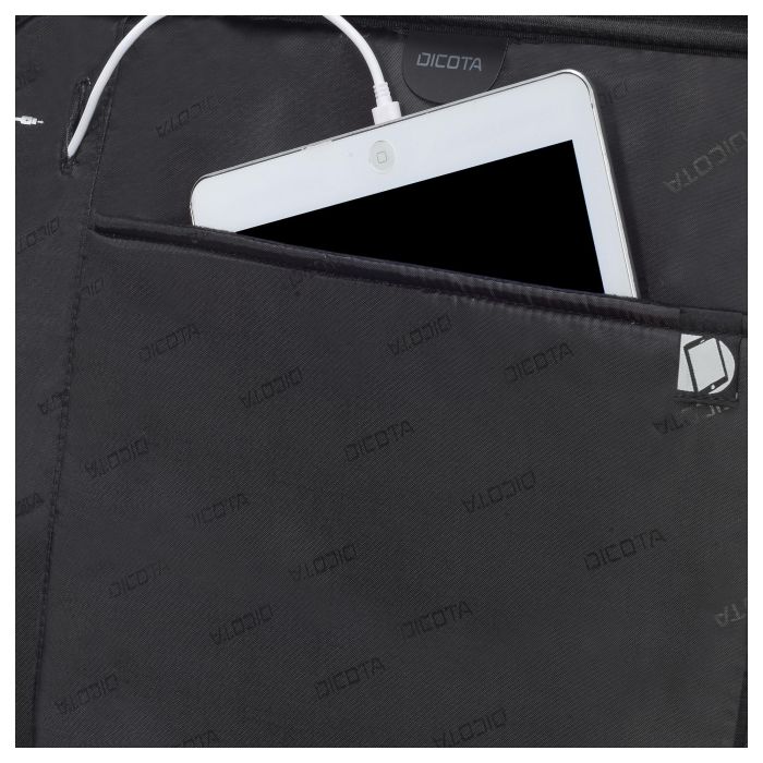 DICOTA Eco Backpack SELECT Mochila para portátil de 17.3 pulgadas, compartimento para portátil, hecha con materiales reciclados, unisex, negro 11