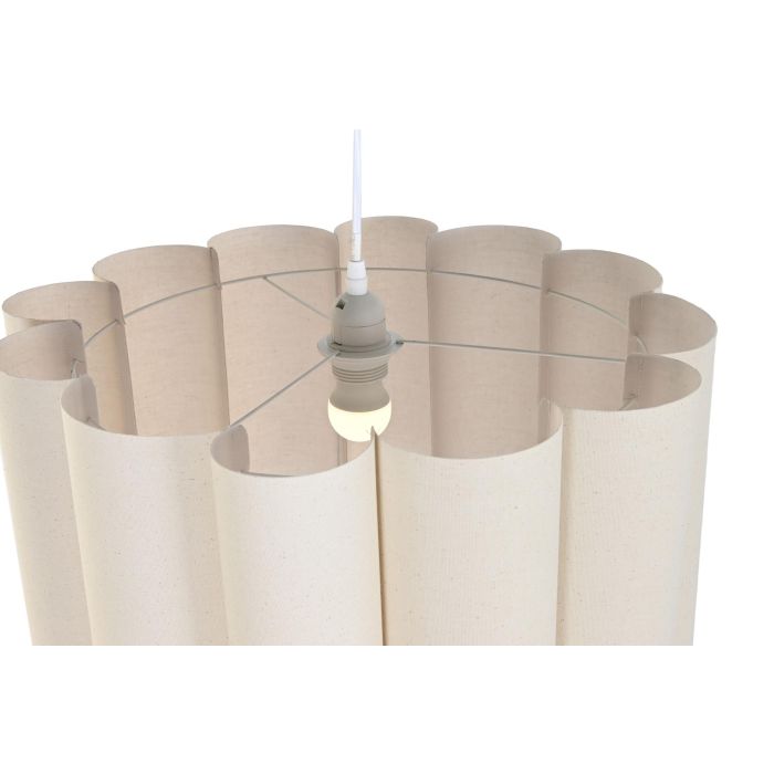 DKD Home Decor Lampara Techo Urban Crudo Blanco Metal Lino 50x50x30 cm (2 Unidades) 4 DKD Home Decor Lampara Techo Urban Crudo Blanco Metal Lino 50x50x30 cm (2 Unidades) 4