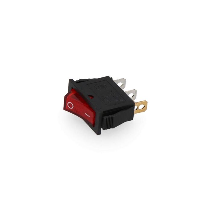 Edm Interruptor luminoso empotrado estrecho 16A Negro 31,8x13,6mm