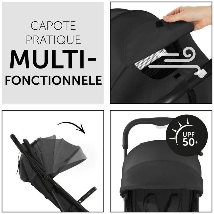 HAUCK HAU4007923160145 Cochecito compacto Travel N Care - Plegado con una mano, 4 ruedas - Negro 5