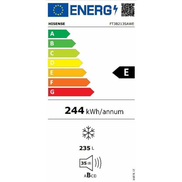 Congelador Hisense FT3B213SAWE Blanco 235 L 1 Congelador Hisense FT3B213SAWE Blanco 235 L 1