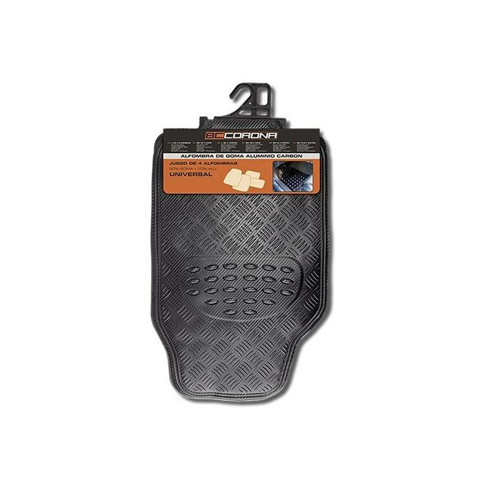 Abc Cs6 ALF10130 Alfombra Goma Aluminio Carbon 4 Piezas 2
