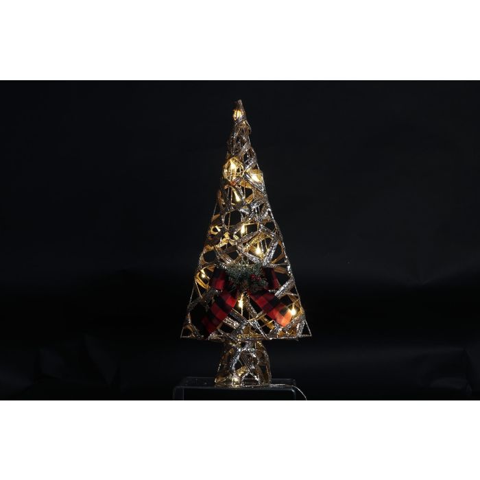 DKD Home Decor Árbol de Navidad Alpina de Ratan, 60 cm de Alto, Natural con Luces LED y funciona con 3 pilas AA 1 DKD Home Decor Árbol de Navidad Alpina de Ratan, 60 cm de Alto, Natural con Luces LED y funciona con 3 pilas AA 1