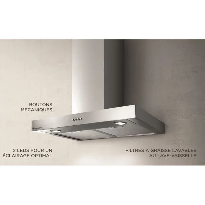 Continental Edison Campana Decorativa de Acero Inoxidable CEHD6058S - 60 cm 1