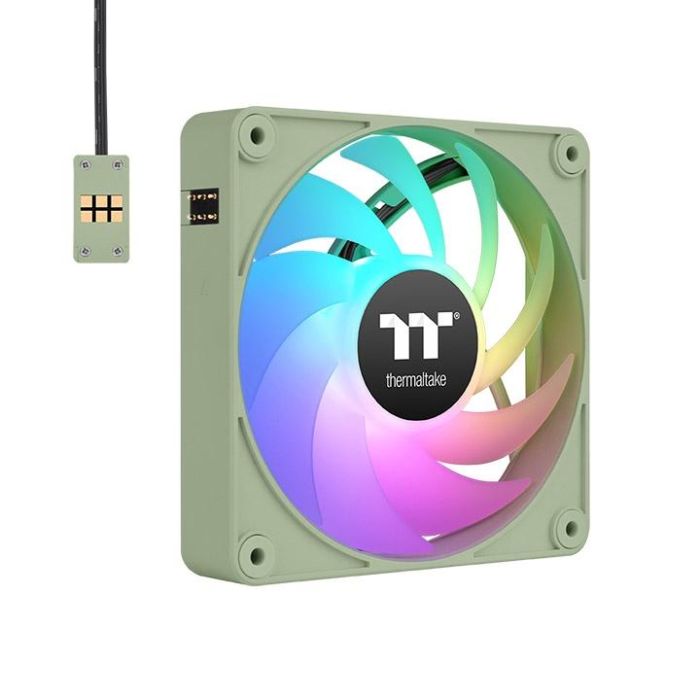 Thermaltake CL-F196-PL12MG-A Sistema de Refrigeración para Ordenador Ventilador 12 cm Verde 3 Piezas