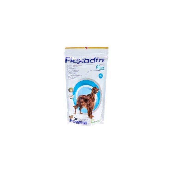 Vetoquinol Flexadin Plus Perro Grande >10 kg 90 Comprimidos - Condroprotector con Omega-3, Vitamina E, Glucosamina y Condroitina