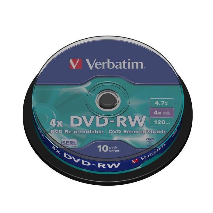Verbatim Dvd-Rw 4.7 grb 4X Tarrina 10 Unidades 2 Verbatim Dvd-Rw 4.7 grb 4X Tarrina 10 Unidades 2