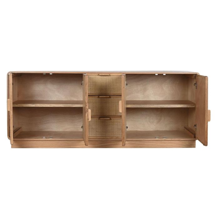 DKD Home Decor Buffet Tropical Natural Roble Ratán MDF Chapa con 3 Cajones 4 Puertas - 182x45x71 cm 8
