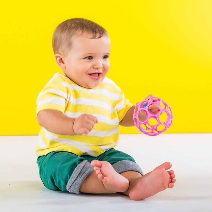 Sonajero de fácil agarre Oball BRIGHT STARS, juguete infantil sin BPA en color rosa, para recién nacidos + 2 Sonajero de fácil agarre Oball BRIGHT STARS, juguete infantil sin BPA en color rosa, para recién nacidos + 2