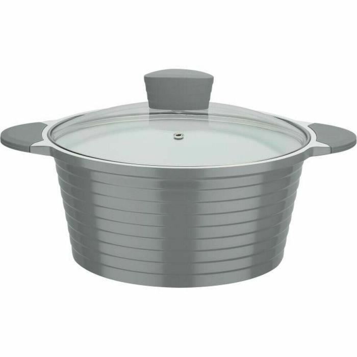 GSW Olla de Aluminio Fundido con Tapa Antiadherente GREBLON CK Inducción sin PTFE/PFOA Diseño Bolero Grey 28 cm GSW Olla de Aluminio Fundido con Tapa Antiadherente GREBLON CK Inducción sin PTFE/PFOA Diseño Bolero Grey 28 cm