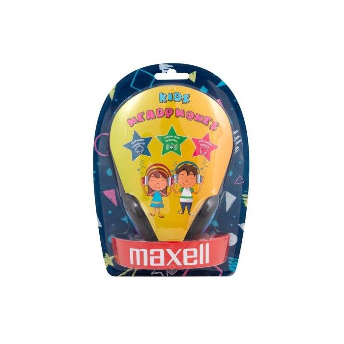 Maxell Auriculares Infantiles de Diadema Jack 3.5mm, Cable 1.2m, Color Azul