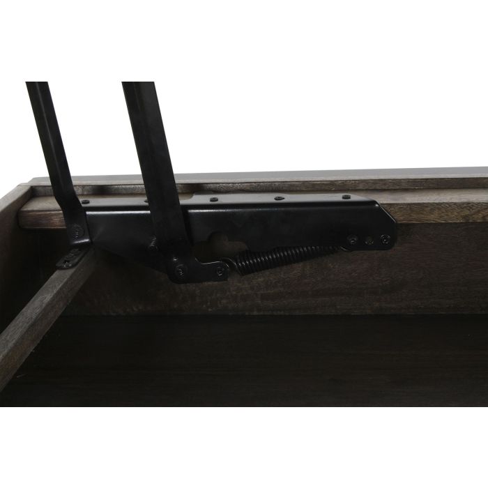 DKD Home Decor Mesa Centro Vintage Marron Oscuro Negro Mango Metal 74 x 44 x 116 cm 5