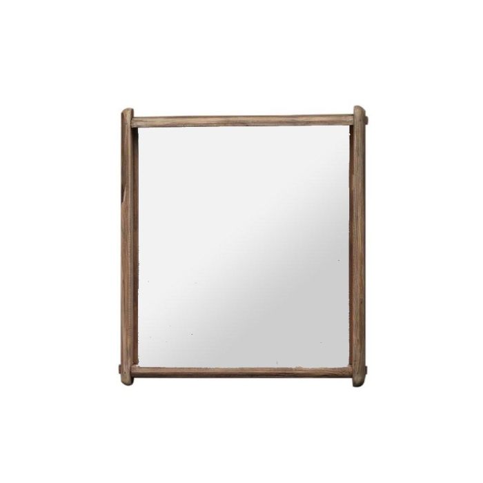DKD Home Decor Espejo Alpino de Madera Reciclada Natural 60x70x8 cm (2 Unidades) para Decoración de Hogar
