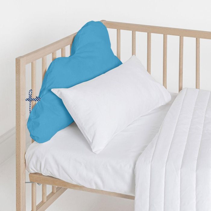 Protector de Cuna HappyFriday Basic Kids Cloud Turquesa 60 x 40 cm 2 Protector de Cuna HappyFriday Basic Kids Cloud Turquesa 60 x 40 cm 2