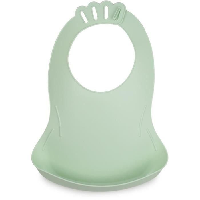 Set de 2 Baberos Bibou Verde Celadon - Charm Gris 1