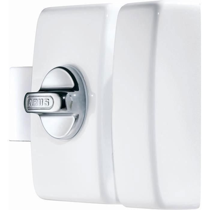 Cerradura - ABUS - V83 CB 45 W EK - Caja blanca, cerradero de acero, cerrojo de acero cromado - Doble cilindro Cerradura - ABUS - V83 CB 45 W EK - Caja blanca, cerradero de acero, cerrojo de acero cromado - Doble cilindro