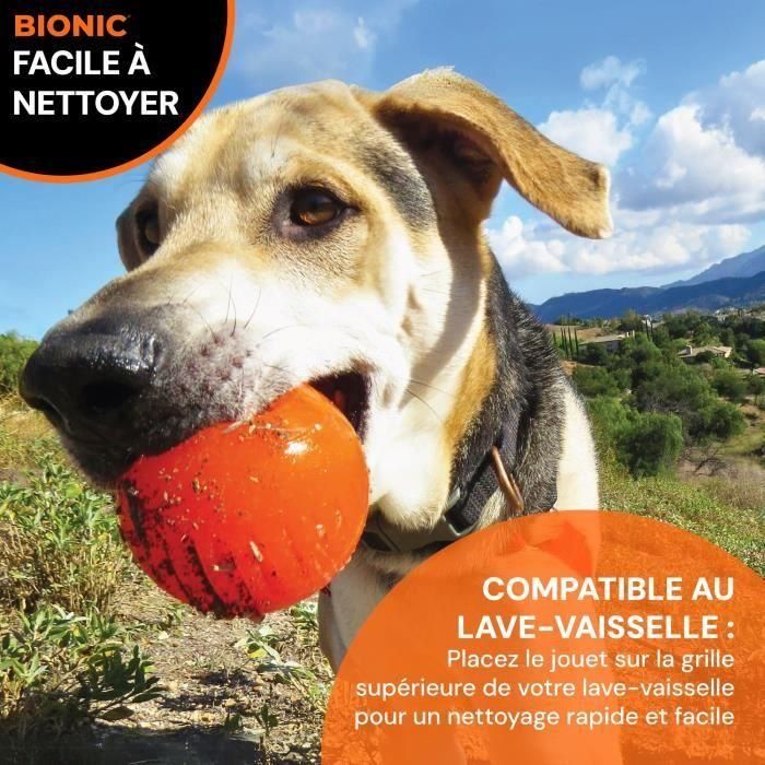 Bionic BIO0022517978054 Pelota Juguete para perros de caucho ultra resistente, mediano 6,7 cm, libre de plomo, BPA, ftalatos 2