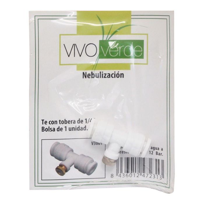 Vivo Verde Conexión T Polietileno 1/4 Pulg Tobera Anti UV Vivo Verde Conexión T Polietileno 1/4 Pulg Tobera Anti UV