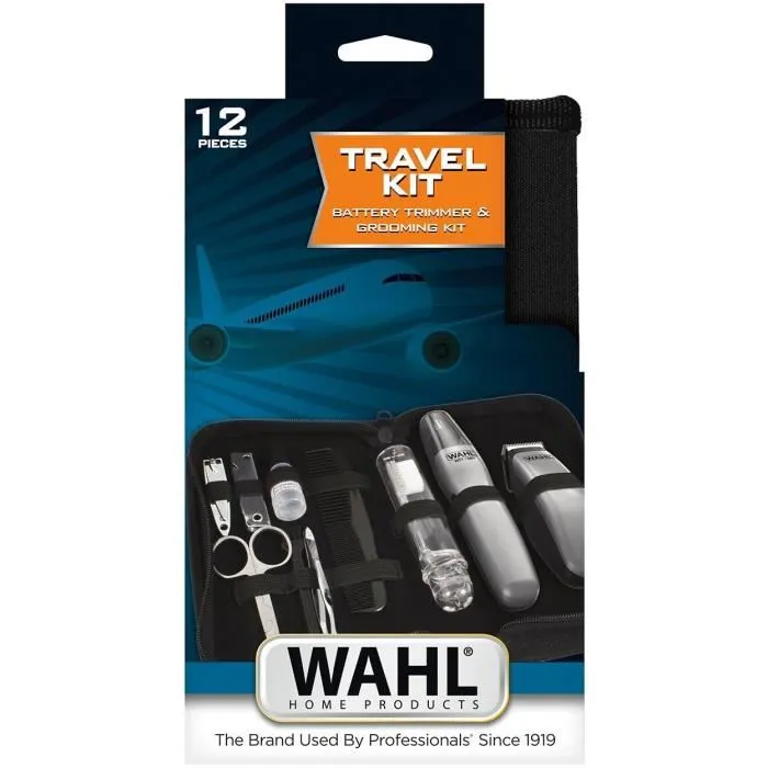 Wahl 9962-1816 Cortabarbas + Recortadora de Nariz, Orejas y Cejas Travel Kit