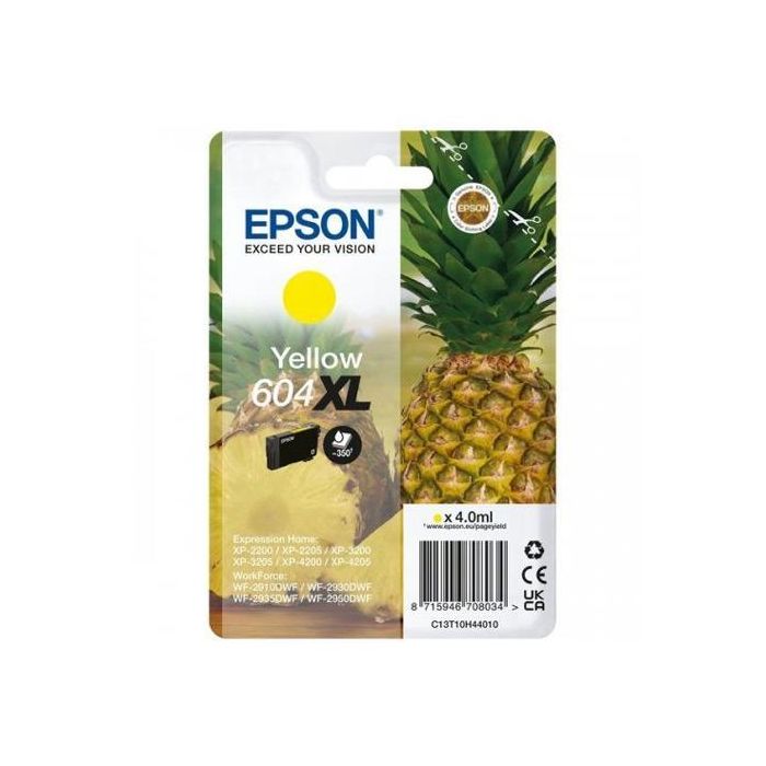EPSON Cartucho Amarillo 604XL XP-2200, WF-2910DWF Piña