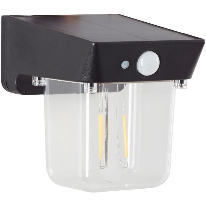 Aplique de exterior - BRILLIANT - PARSON - LED y solar - Detector de movimiento - Plástico - 3,7 W - Negro 1 Aplique de exterior - BRILLIANT - PARSON - LED y solar - Detector de movimiento - Plástico - 3,7 W - Negro 1
