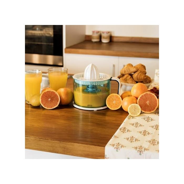 Cecotec Exprimidor Eléctrico ZitrusEasy Basic 40W Transparente, Turquesa, Blanco 1