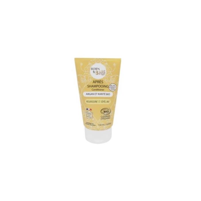 BORN TO BIO Acondicionador Argán y Karité Bio Certificado Cosmos Organic Cabello Seco y Dañado 150 ml