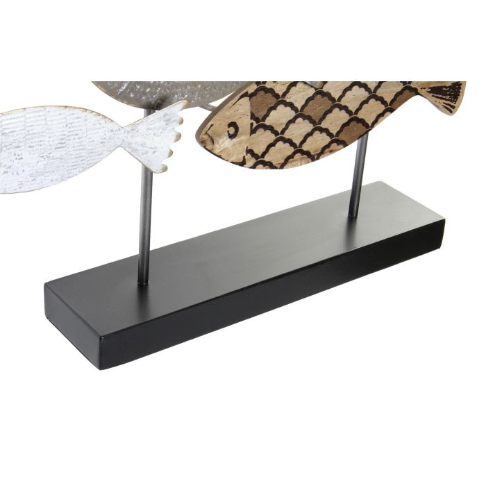 DKD Home Decor Adorno de Pared Metal Peces Atlántico 65.4x43x9.5 cm (2 Unidades) Surtido Azul, Marrón, Negro 2