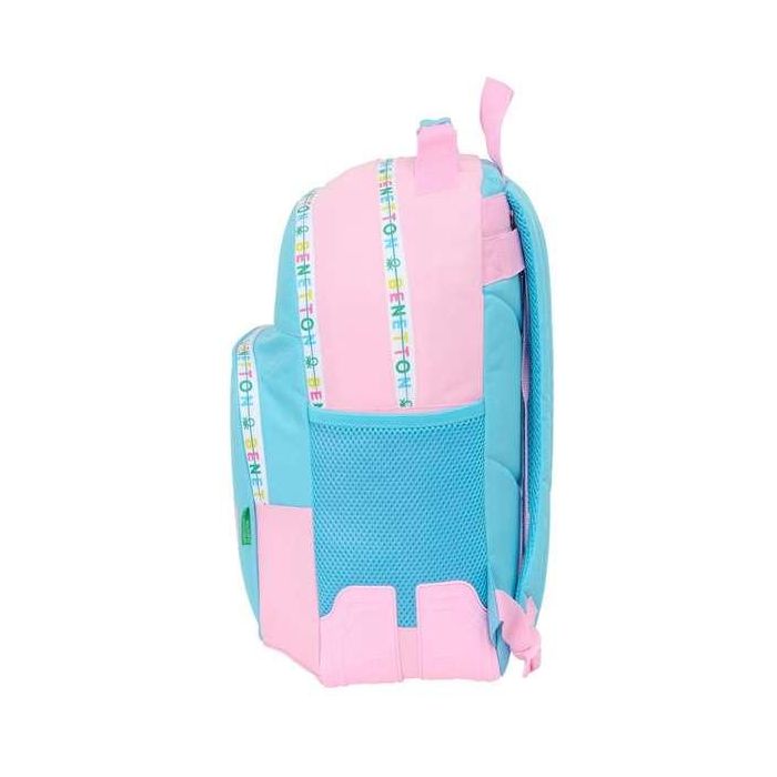 Mochila Escolar Benetton Unique Rosa Turquesa 32 x 42 x 15 cm 2 Mochila Escolar Benetton Unique Rosa Turquesa 32 x 42 x 15 cm 2