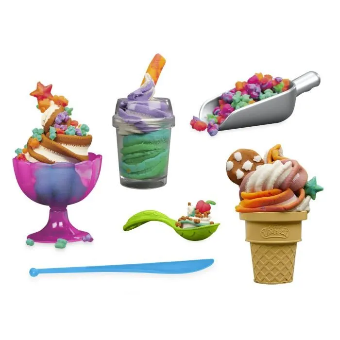 Hasbro Play-Doh Heladería Multicolor G0028 Crea Helados Divertidos con Accesorios y Moldes 3 Hasbro Play-Doh Heladería Multicolor G0028 Crea Helados Divertidos con Accesorios y Moldes 3