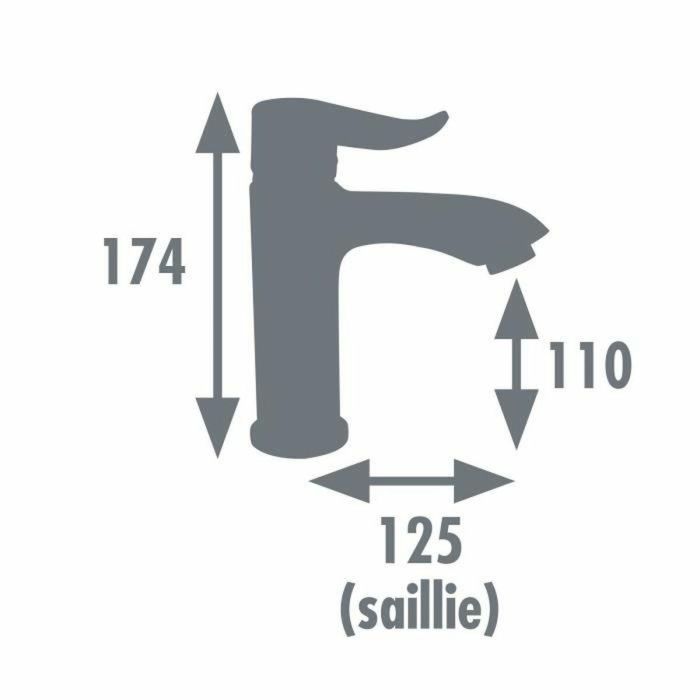 Edouard Rousseau EDR3047404057152 Mezclador de Lavabo Rangoon con Reductor de Caudal y Cartucho Cerámico Ø 35 mm Acabado Cromo 1